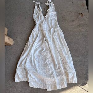 We the free free est cream white maxi wrap dress with adjustable straps NWOT